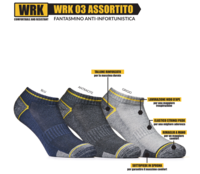 TRIS CALZINO UOMO WRK-03 WORK Tellini S.r.l. Ingrosso Abbigliamento