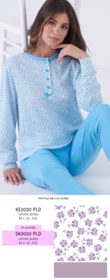 WOMEN'S SERAFINO PAJAMAS M/L KE0020 Tellini S.r.l. Wholesale Clothing
