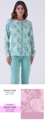 WOMEN'S OPEN PAJAMAS M/L KE0047 Tellini S.r.l. Wholesale Clothing