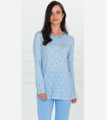 PIGIAMA SERAFINO DONNA M/L LP102797 Ingrosso Pigiami donna Tellini S.r.l.