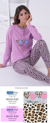 WOMEN'S SERAFINO PAJAMAS M/L KE0119 Tellini S.r.l. Wholesale Clothing