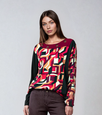 MAGLIA CONFORMATA DONNA M/L 13/25628 Ingrosso Abbigliamento Donna Tellini S.r.l.