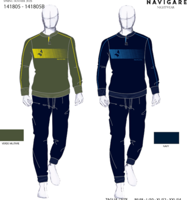 PIGIAMA SERAFINO CONFORMATO UOMO M/L 141805B Tellini S.R.L. Velkoobchodní oblečení