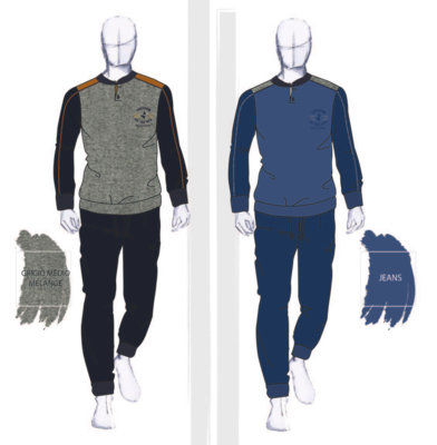 MEN'S SERAFINO PAJAMAS M/L 141900 Tellini S.r.l. Wholesale Clothing