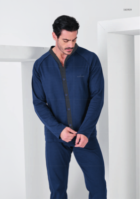 PIGIAMA APERTO UOMO M/L 141919 Ingrosso Pigiami uomo Tellini S.r.l.