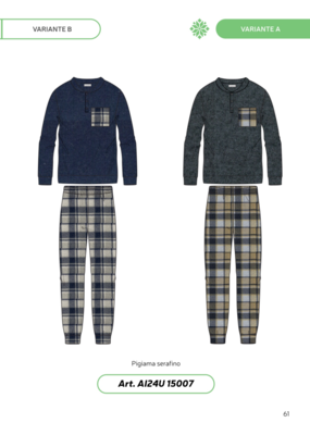 PIGIAMA UOMO M/L 24UI15007 Tellini S.r.l. Ingrosso Abbigliamento