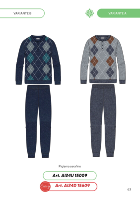 PIGIAMA UOMO M/L 24UI15009 Tellini S.r.l. Ingrosso Abbigliamento