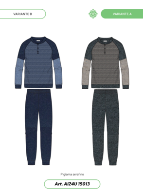 PIGIAMA UOMO M/L 24UI15013 Tellini S.r.l. Ingrosso Abbigliamento