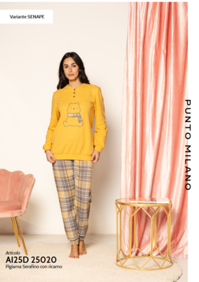 WOMEN'S SERAFINO PAJAMAS M/L 25D25020 Tellini S.r.l. Wholesale Clothing