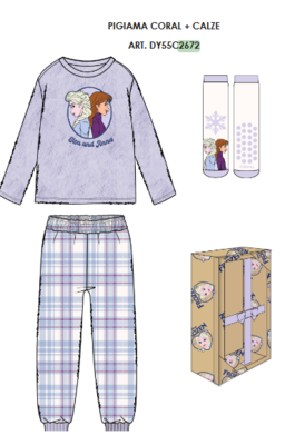 GIRLS' PAJAMAS + SOCKS M/L DY55C2672 Tellini S.r.l. Wholesale Clothing