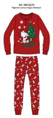 MEN'S CHRISTMAS PAJAMAS M/L SNC2674 Tellini S.r.l. Wholesale Clothing