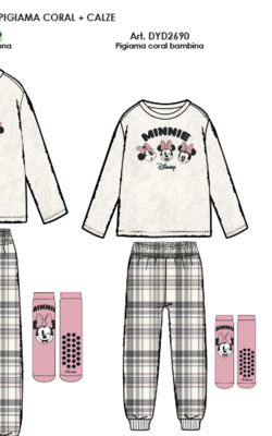 GIRLS' PAJAMAS + SOCKS M/L DYD2690 Tellini S.r.l. Wholesale Clothing
