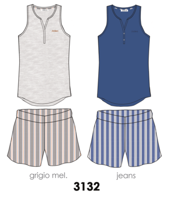 DÁMSKÉ PYŽAMÁ S/L 3132 Tellini S.R.L. Velkoobchodní oblečení