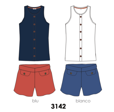 DÁMSKÉ PYŽAMÁ S/L 3142 Tellini S.R.L. Velkoobchodní oblečení