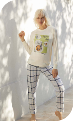 WOMEN'S SERAFINO PAJAMAS M/L 3275 Tellini S.r.l. Wholesale Clothing