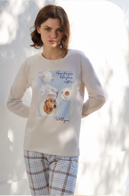 WOMEN'S SERAFINO PAJAMAS M/L 3275 Tellini S.r.l. Wholesale Clothing