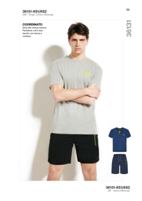 MEN'S LOUNGEWEAR SET M/M PG36131 Tellini S.r.l. Wholesale Clothing