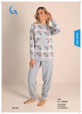 WOMEN'S PAJAMAS M/L 5121 Tellini S.r.l. Wholesale Clothing