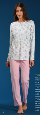 PIGIAMA SERAFINO DONNA M/L LR175171 Tellini S.r.l. Ingrosso Abbigliamento