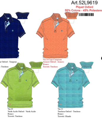 MEN'S POLO SHIRT S/M 52L9619 Tellini S.r.l. Wholesale Clothing