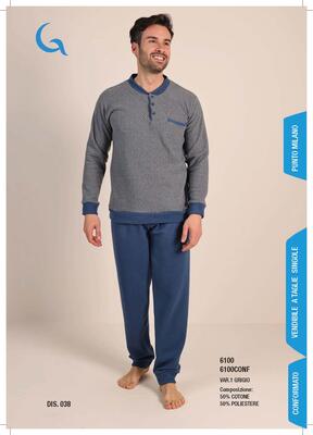 PIGIAMA UOMO M/L 6100 Tellini S.R.L. Veleprodajna odjeća