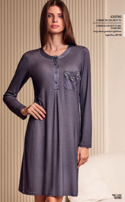 CAMICIA NOTTE DONNA M/L 630780 Tellini S.r.l. Wholesale Clothing