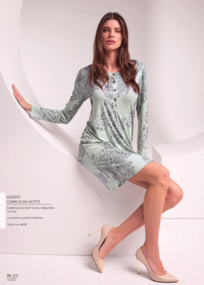 CAMICIA NOTTE DONNA M/L 632075 Ingrosso Pigiami donna Tellini S.r.l.