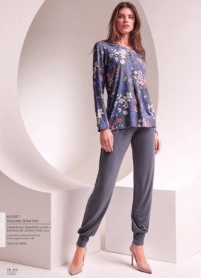 PIGIAMA SERAFINO DONNA M/L 652057 Tellini S.r.l. Ingrosso Abbigliamento
