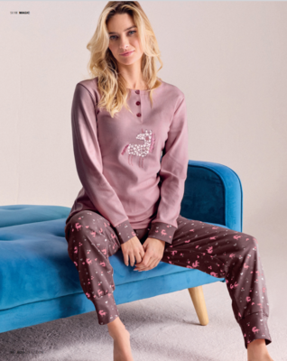 PIGIAMA SERAFINO DONNA M/L 652824 Ingrosso Pigiami donna Tellini S.r.l.