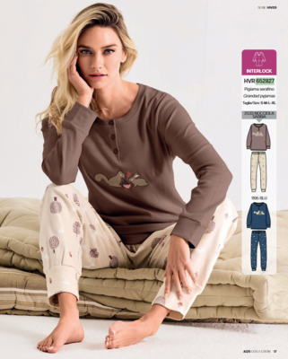 PIGIAMA SERAFINO DONNA M/L 652827 Ingrosso Pigiami donna Tellini S.r.l.