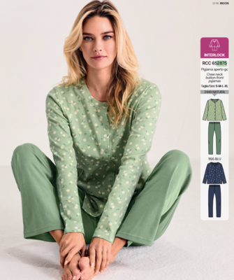 PIGIAMA APERTO DONNA M/L 652875 Tellini S.R.L. Velkoobchodní oblečení