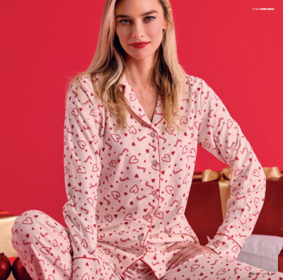 PIGIAMA APERTO+CALZINO NATALE DONNA M/L 643018 Tellini S.R.L. Veleprodajna odjeća