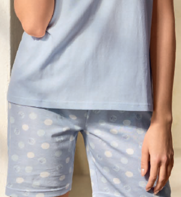 WOMEN'S SERAFINO PAJAMAS M/L 654003 Tellini S.r.l. Wholesale Clothing