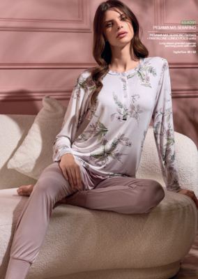 WOMEN'S SERAFINO PAJAMAS M/L 654091 Tellini S.r.l. Wholesale Clothing