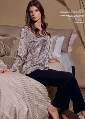WOMEN'S OPEN PAJAMAS M/L 654312 Tellini S.r.l. Wholesale Clothing