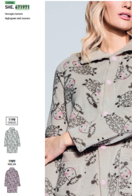WOMEN'S DRESSING GOWN SHE 671971 Tellini S.r.l. Wholesale Clothing