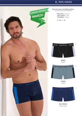MEN'S BOXER 7010/10ASS Tellini S.r.l. Wholesale Clothing