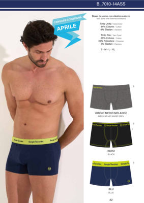 MEN'S BOXER 7010/14ASS Tellini S.r.l. Wholesale Clothing