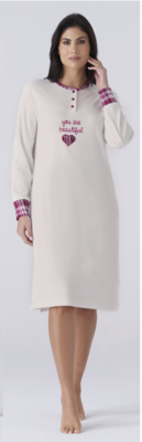 WOMEN'S NIGHT SHIRT M/L KY7066 Tellini S.r.l. Wholesale Clothing