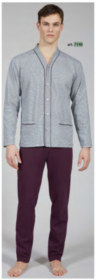 PIGIAMA APERTO UOMO M/L 7148 Ingrosso Pigiami uomo Tellini S.r.l.
