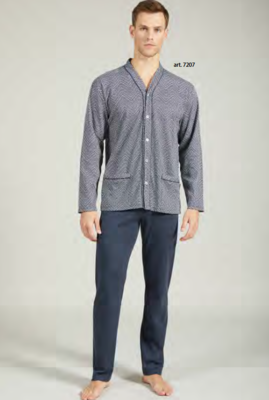 MEN'S OPEN PAJAMAS M/L 7207 Tellini S.r.l. Wholesale Clothing