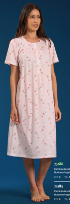 CAMICIA NOTTE SERAFINO DONNA M/M LR175186 Ingrosso Pigiami donna Tellini S.r.l.