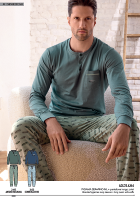 PIGIAMA SERAFINO UOMO M/L 754264 Tellini S.R.L. Veleprodajna odjeća