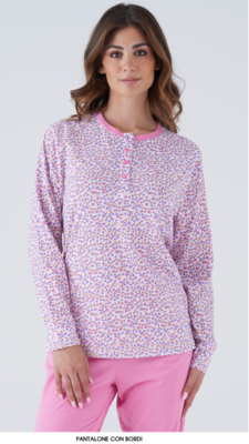PIGIAMA DONNA M/L KC8043 Tellini S.r.l. Ingrosso Abbigliamento
