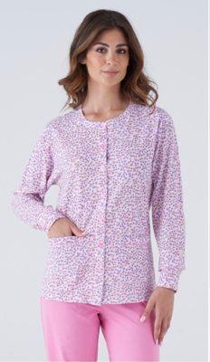 PIGIAMA APERTO DONNA M/L KC8044 Tellini S.r.l. Ingrosso Abbigliamento