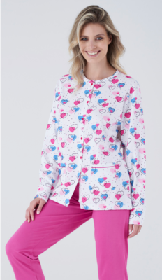 PIGIAMA APERTO DONNA M/L KC8070 Tellini S.r.l. Ingrosso Abbigliamento