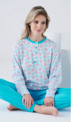 PIGIAMA DONNA M/L KC8076 Tellini S.r.l. Ingrosso Abbigliamento