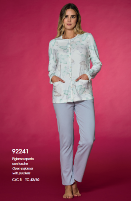 PIGIAMA APERTO DONNA M/L LR292241 Tellini S.R.L. Velkoobchodní oblečení