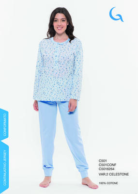 WOMEN'S PAJAMAS M/L CB580080 Tellini S.r.l. Wholesale Clothing