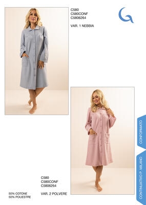 WOMEN'S DRESSING GOWN B50085 Tellini S.r.l. Wholesale Clothing